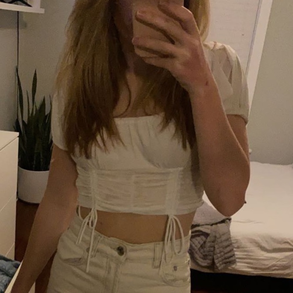 White ruffled princess Polly top